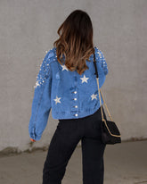 Lockere Jeansjacke von Heavy Industry Beads